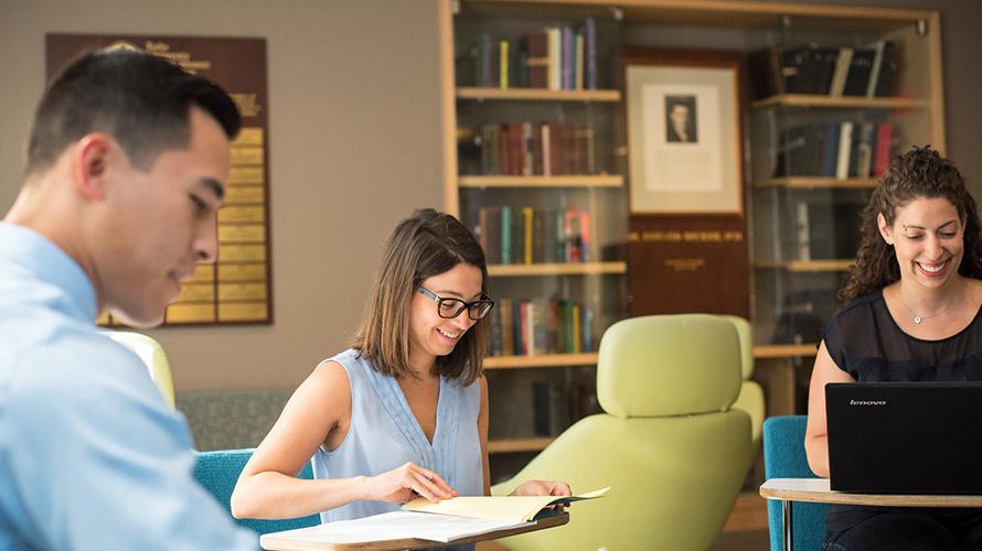 students studying