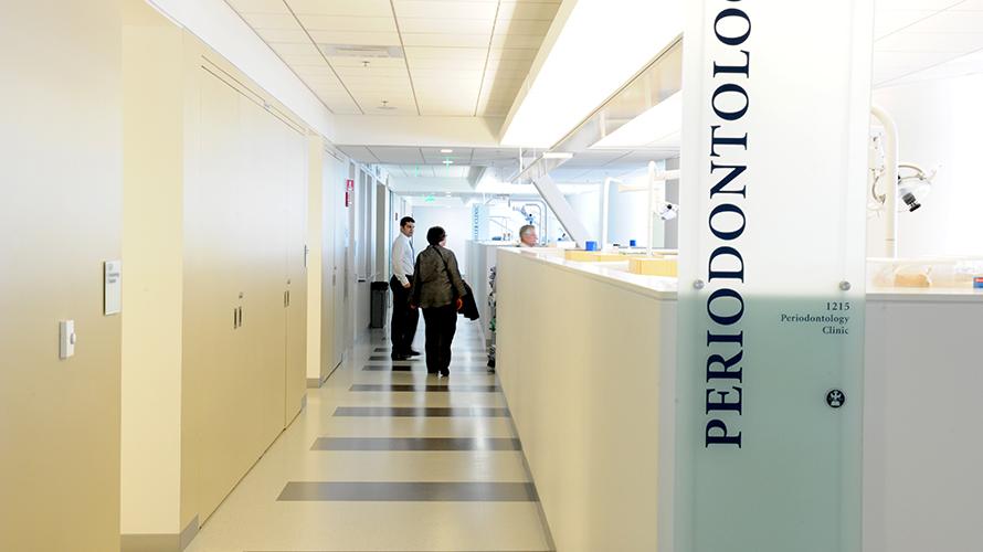 Hallway leading into the Department of Periodontology