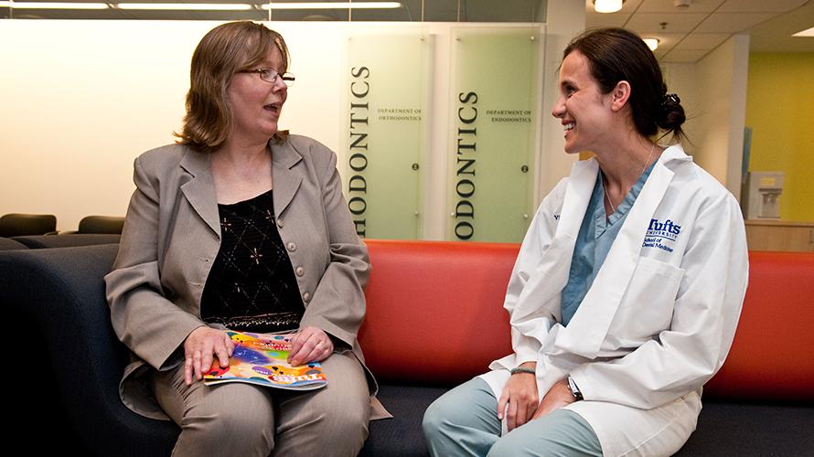 Resident welcoming a patient