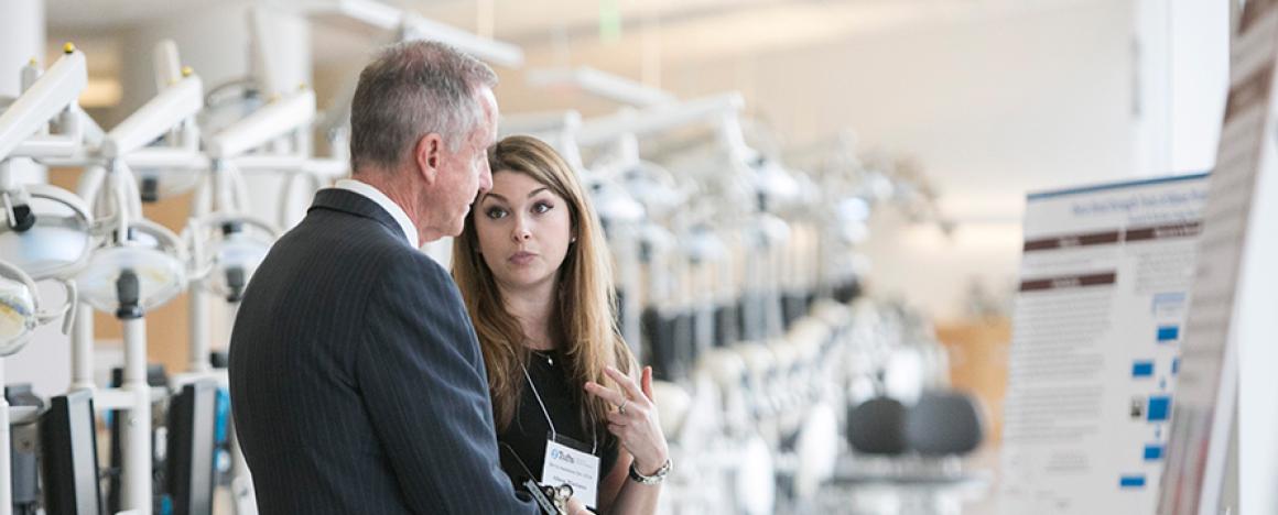 A student presents at Bates-Andrews Research Day