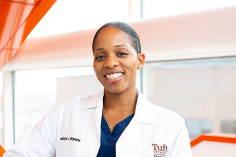 A photo of Tufts dental student and Navy veteran Kentoya Bryant
